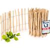 Garronda Recinzione Giardino Esterno in Legno di nocciolo, Recinzione da Giardino, staccionata in Legno GD-0079 (Distanza doghe: 3-5 cm, 50 cm x 5m)