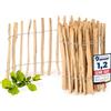 Garronda Recinzione Giardino Esterno in Legno di nocciolo, Recinzione da Giardino, staccionata in Legno GD-0079 (Distanza doghe: 3-5 cm, 60 cm x 5m)