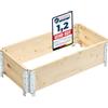 Garronda Orto Rialzato da Esterno - Fioriera in Legno Naturale, Impilabile, Pieghevole, Modulare, per Piante, Fiori, Erbe, Frutta e Verdura 1 Pezzo 80x40x20 cm GD-0141