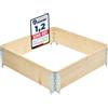 Garronda Orto Rialzato da Esterno - Fioriera in Legno Naturale, Impilabile, Pieghevole, Modulare, per Piante, Fiori, Erbe, Frutta e Verdura 1 Pezzo 80x80x20 cm GD-0141