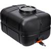 Garronda Tanica 150L Acqua con Rubinetto - Serbatoio Acqua Piovana e Potabile in Plastica HDPE Alimentare Contenitore con Coperchio a Vite per Esterno Camper Orto Uso Agricolo Nero GD-0098