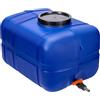 Garronda Tanica 150L Acqua con Rubinetto - Serbatoio Acqua Piovana e Potabile in Plastica HDPE Alimentare Contenitore con Coperchio a Vite per Esterno Camper Orto Uso Agricolo Blu GD-0098