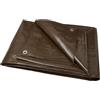 Garronda Telo Impermeabile Esterno, Telone Occhiellato Impermeabile in PP laminato PE per Giardino, Campeggio, Piscina, Copriauto, Barche, Legna GD-0162 (3x4 m, Marrone 200 g/m²)