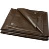 Garronda Telo Impermeabile Esterno, Telone Occhiellato Impermeabile in PP laminato PE per Giardino, Campeggio, Piscina, Copriauto, Barche, Legna GD-0162 (6x8 m, Marrone 200 g/m²)