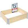 Garronda Orto Rialzato da Esterno - Fioriera in Legno Naturale, Impilabile, Pieghevole, Modulare, per Piante, Fiori, Erbe, Frutta e Verdura 1 pezzo 80x60x20 cm GD-0141