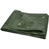 Garronda Telo Impermeabile Esterno, Telone Occhiellato Impermeabile in PP laminato PE per Giardino, Campeggio, Piscina, Copriauto, Barche, Legna GD-0162 (3x5 m, Verde 80 g/m²)
