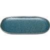 LEONARDO Matera - Piatto da portata piccolo in ceramica - Piatto quadrato per preparare apero, snack, formaggio, ecc. - 22 x 12 cm - adatto al microonde, lavabile in lavastoviglie - blu
