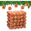 Relaxdays Palline di Natale, Set 100 Palle Albero, Addobbi Natalizi, ∅ 6 cm, Sfere in Plastica Opaca e Lucida, Arancione
