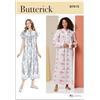 BUTTERICK Cartamodello B7015A per camicia da notte da donna con maniche e varianti di lunghezza A (XS-S-M-L-XL-XXL)