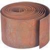 Relaxdays Bordo per prato Relaxdays, 10 m x 14 cm, acciaio, effetto ruggine, rotolo, bordo flessibile per aiuole e prati, marrone