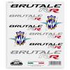 4R Quattroerre.it Adesivi per MV Agusta Brutale RR - Set 8 Sticker Presagomati, Resistenti ad Acqua e Raggi UV, Made in Italy, Licenza Ufficiale, Foglio 160 x 135 mm