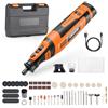 VEVOR Kit di Utensili Rotanti Senza Fili da 136 Pezzi, Mini Utensile Rotante Portatile DC8V, 5 Velocità 5000-30000 giri/min. Strumenti Fai da Te Multiuso per Incisione, Levigatura, Lucidatura