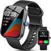 Jugeman Smartwatch Uomo Donna con Alexa/Chiamate, 1.91 Orologio Smartwatch con Contapassi/SpO2/Sonno/Cardiofrequenzimetro, 100 Sportive Fitness Tracker Impermeabil IP68 Smart Watch per Android iOS