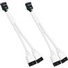 SEASJHBAY 2 pezzi bianco 15 cm USB 2.0 9 pin splitter 1 a 2 - USB 2.0 splitter scheda madre come scheda madre, splitter USB a 9 pin per scheda madre, splitter USB per PC interno