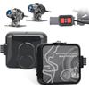VSYSTO Dash Cam Moto, 120° Grandangolo Anteriore e Posteriore Fotocamera per Moto, 2K/25FPS Dashcam Moto, 5G WiFi Videocamera Sportiva Impermeabile con Visione Notturna, Sensore G(Nero2K)