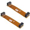 Futheda 2 pezzi 2 vie SLI collegamento ponte flessibile bridge SLI-Crossfire connettore 3 slot compatibile con scheda grafica ASUS Nvidia 10 cm