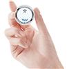 Dinglong Mini Tracker GPS con Braccialetto - Ricaricabile, Bluetooth, LED per Trovare Chiavi, Localizzatore e Tracker Sonoro, Anti-smarrimento - Colore: Bianco