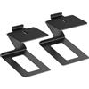 myWall my wall Supporto per altoparlante da tavolo - HS33-3L, 2 altoparlanti con tappetino anti-vibrazione, angolo di inclinazione di 6°, con rialzo, portata fino a 10 kg, supporto per box per PC box o