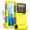 Ezanmull Custodia Impermeabile Subacquea Professionale IP68 15M - Compatibile con iPhone, Samsung, Huawei, Xiaomi - Fino a 6,9 Pollici - Per Immersioni, Snorkeling, Surf e Nuoto (giallo)