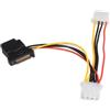 StarTech Adattatore Alimentazione SATA a LP4 con 2 LP4 Nero (LP4SATAFM2L)