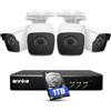 ANNKE 5MP Kit Videosorveglianza Esterno con AI di Persone/Veicoli, 1TB HDD | 4x 5MP Sistema Telecamere Sorveglianza, 3K Lite DVR 8 Canali, Registrazione 24/7, Infrarossa 30m e Rilevamento Movimento,IP67