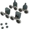 HUYGB Rotelle Box Doccia Ruote/rulli/pulegge/rulli/ruote for porta doccia in lega di zinco con cuscinetto di diametro 19 mm/20 mm/23 mm/25 mm/27 mm Ruote Box Doccia(2pcs upper 2pcslower,19mm)