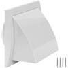 TURvent Griglia di Ventilazione Esterna 125 mm con Valvola di Non Ritorno, Griglia di Scarico per Asciugatrice, Cappa e Ventilazione, Plastica ABS per Parete Esterna, Bianca