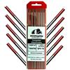 WeldingCity Elettrodo di tungsteno per saldatura TIG, 10 pezzi, 2,0% (Rosso, EW-Th2) Rod 3/32 x 7 | 10-pk