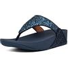Fitflop Lulu Toe Post, Infradito Donna, Glitter Nero, 37.5 EU