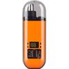 VIRELLO Rasoio elettrico per naso da uomo, display digitale, ricaricabile, lame di precisione in acciaio inox, manico ergonomico per kit da viaggio (display arancione)