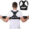 AYBUY Correttore Postura Uomo Donna, Fascia Posturale Spalle e Schiena Traspirante Regolabile, Busto Correttore Posturale Regolabile, Raddrizza Spalle Schiena Dritta, nero, M