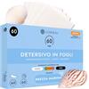 Cosmeau Detersivo per foglie marine - fino a 60 lavaggi (60 fogli) - Detergente sostenibile per bianco, colore e nero - senza plastica, smontabile e perfetto detersivo da viaggio