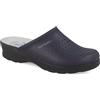 Fly Flot | Woman Professional, Zoccoli Sanitari Donna, Ciabatta con Tomaia in Pelle Forata, Sottopiede in Pelle Scamosciato, Blu, 36