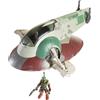 Hasbro Veicolo Star Wars Mission Fleet con figura d'azione Firespray con Boba Fett 6 cm