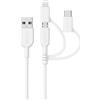 Anker Cavo Anker 321 da USB-A a Lightning (3 piedi 3 in 1) bianco