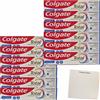 USY Dentifricio Colgate Total Whitening confezione da 12 (tubo da 12x75ml) + blocchetto di plastica