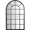 Milani Home - specchio da parete in metallo grigio, design elegante, formato verticale 81 x 4 x 127 cm