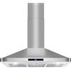 COSMO COS-63190S Wall Mount Range Hood, Ducted Convertible Ductless (additional filters needed, not included), Permanent Filters, Soft Touch Controls, LED Lights, 36 inch, Stainless Steel