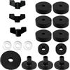 Dickly Set di 18 Feltri per Piatti Da Batteria, Accessori Professionali Inclusi, Nero