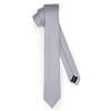 Ladeheid Cravatta classica da uomo, opaca, perfetta per l'ufficio e le festività, colori vari - Ideale per incontri d'affari, matrimoni TMM-5 (150cm x 5cm, Argento)