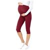 Be Mammy Leggings Premaman 3/4 in Viscosa BE20-229 (Rosso Vino, M)