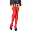 Bellivalini Calze per Reggicalze Microfibra Donna 60 DEN BLVFI1007 (Rosso, XL/XXL (Taglia Produttore: 5/6))