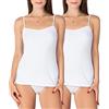 Bellivalini Donna Maglia Intima in Viscosa BLV50-218 (Ecru, XXL)