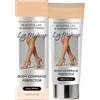 Vaethy Perfecting Body Foundation, trucco per gambe e corpo, impermeabile, per vene varicose, lunga durata, bianco avorio