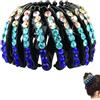 Generic Supporto per coda di cavallo con strass a nido di uccello - Supporto per coda di cavallo a nido di uccello espandibile | Accessorio per capelli colorato alla moda Bun Maker per donne e ragazze