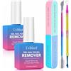 Gorgeurora Remover Semipermanente Unghie 15 ml, Gel Polish Remover Rapido in 3-5 Minuti - Senza Alluminio, Senza Ammollo - Include Lima, Spingi-Cuticole, Lima Multi-Superficie (15ml (2 Pezzo))