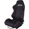 SIMONI RACING Sedile sportivo reclinabile Simoni Racing Miky velluto nero cuciture rosse