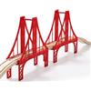 SainSmart Jr. Set di accessori per treno in legno, ponte sospeso, compatibile con Brio, Thomas, Melissa e Doug