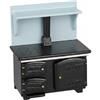 LRXFPIYF Jiuvaso Mini Cucina Miniatura Fornello Stufa Forno in Legno con Parti Stratificate Bordi Nitidi Effetto Fatto a Mano Stile Retrò per Scene Miniatura Adatto a