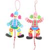 MAJORMENCH Marionette Clown in Legno 2 Pezzi, Burattino a Filo | Gioco Interattivo, per Adulti e Ragazzo Ragazza, per Performance e Mobilità delle Dita Colore Casuale